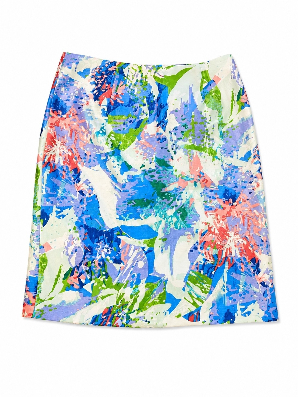 Y2k Sunny Leigh Floral Abstract Print A-Line Skirt - Size 14